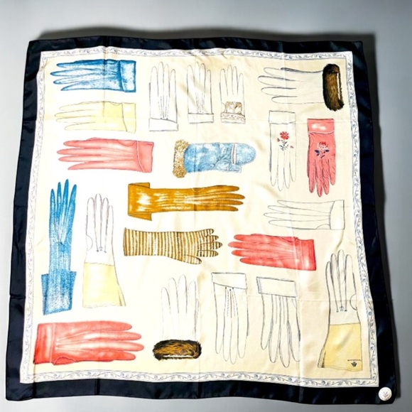 Echo Accessories - New! Echo Winterthur Museum Collection Silk Scarf Gloves Pattern 35x35